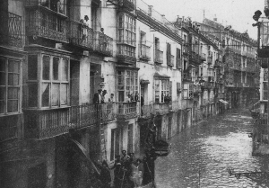 Evacuación de ciudadanos cartageneros  tras la inundación del 29/09/1919